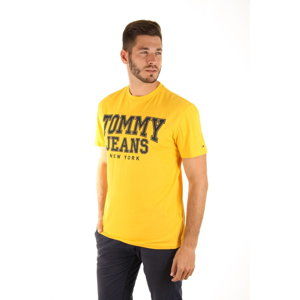 Tommy Hilfiger pánské žluté tričko Essential - S (700)